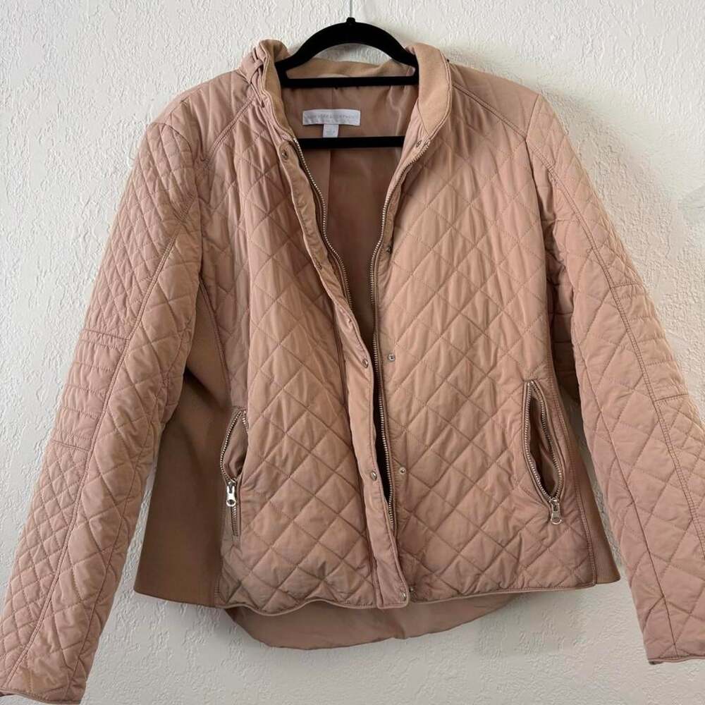 New York & Company Women's Tan and Pink Jacket